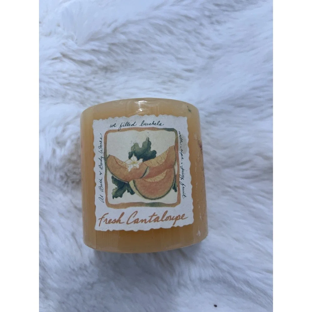 Vintage 90's Bath & Body Fresh Cantaloupe Single Wick Candle New Sealed Mint